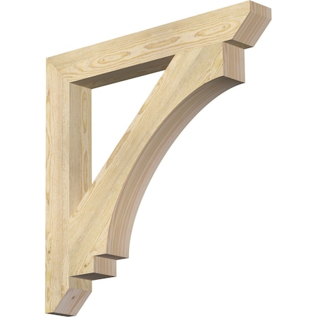 Imperial Slat Rough Sawn Bracket, Douglas Fir, 4"W x 32"D x 32"H